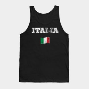 Italy Italia Flag Vintage Sports Gift Tank Top